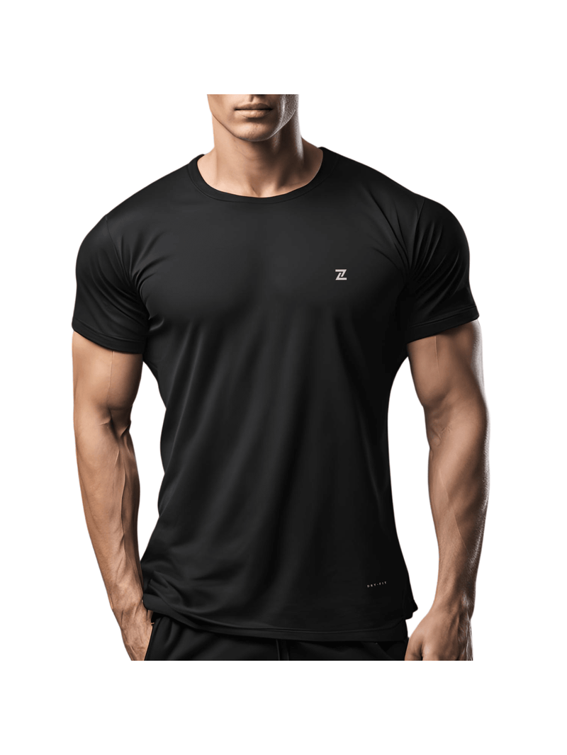 Camiseta Masculina Manga Curta Dry Fit Academia Fitness Lisa Plus Size Zoo