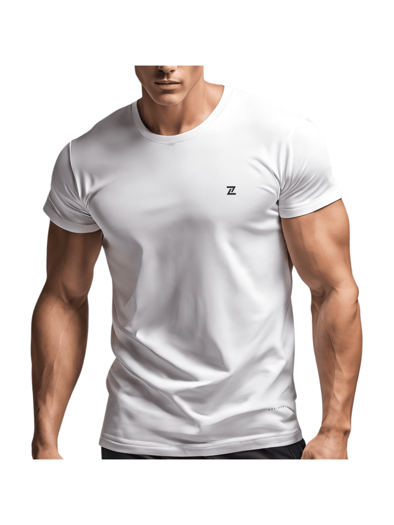 Camiseta Masculina Manga Curta Dry Fit Academia Fitness Lisa Plus Size Zoo