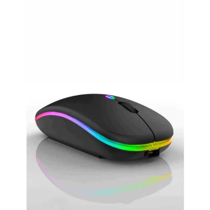 Mouse Sem Fio Recarregável Wireless Led Rgb Ergonômico Novo