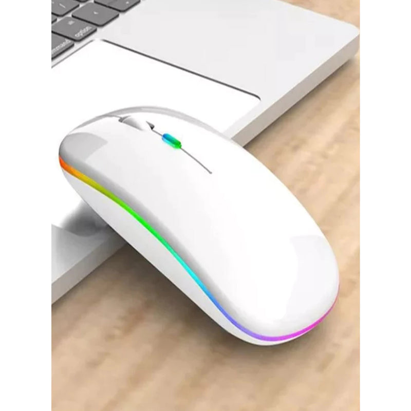 Mouse Sem Fio Recarregável Wireless Led Rgb Ergonômico Novo