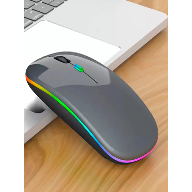 Mouse Sem Fio Recarregável Wireless Led Rgb Ergonômico Novo