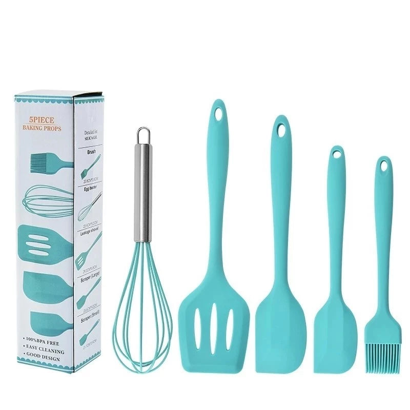 KIT de Utensílios Para Cozinha em Silicone e Bambu 12 Peças