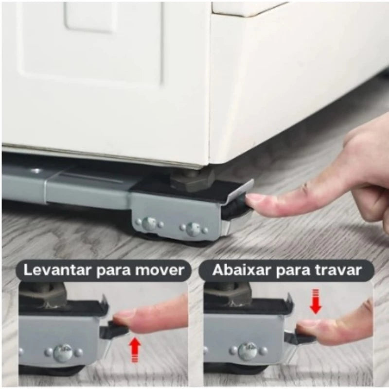 Suporte Universal Ajustável Para Máquina De Lavar Geladeira Móveis Base