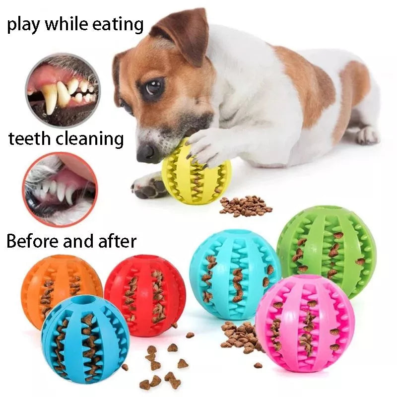 Brinquedos de Borracha Natural Extra Resistente para Cães de Estimação Limpeza Dental 5cm